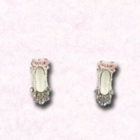 Ballet Shoe Earrings - Picture 2 of 2